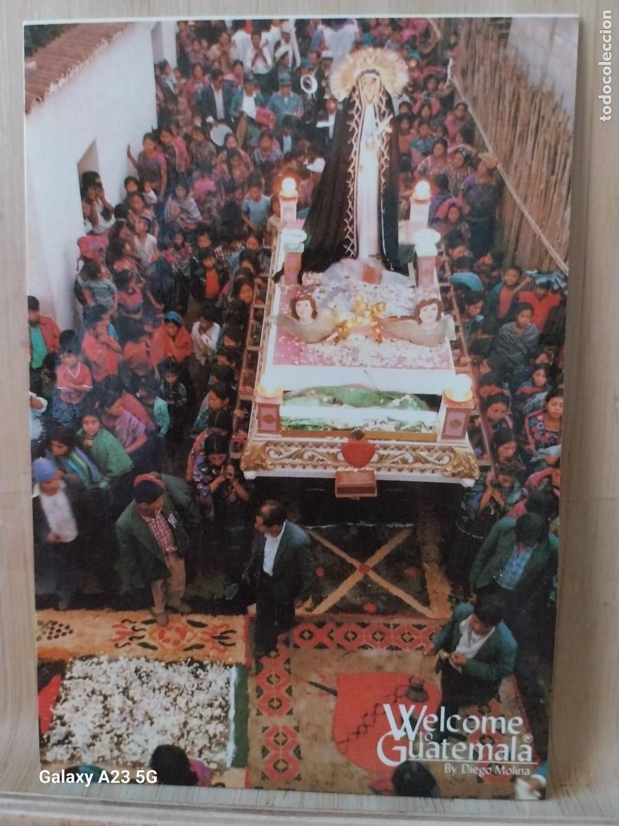 Postales: SANTA MARIA MILPAS ALTAS GUATEMALA VIRGEN PROCESIONANDO ED EVEREST A&Ntilde;O 1989