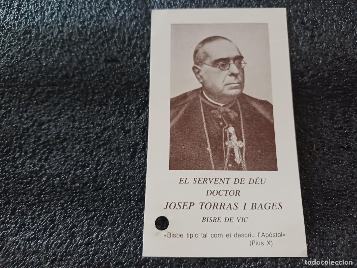 Postales: estampa, josep torras i bages, bisbe de vic, pregaria