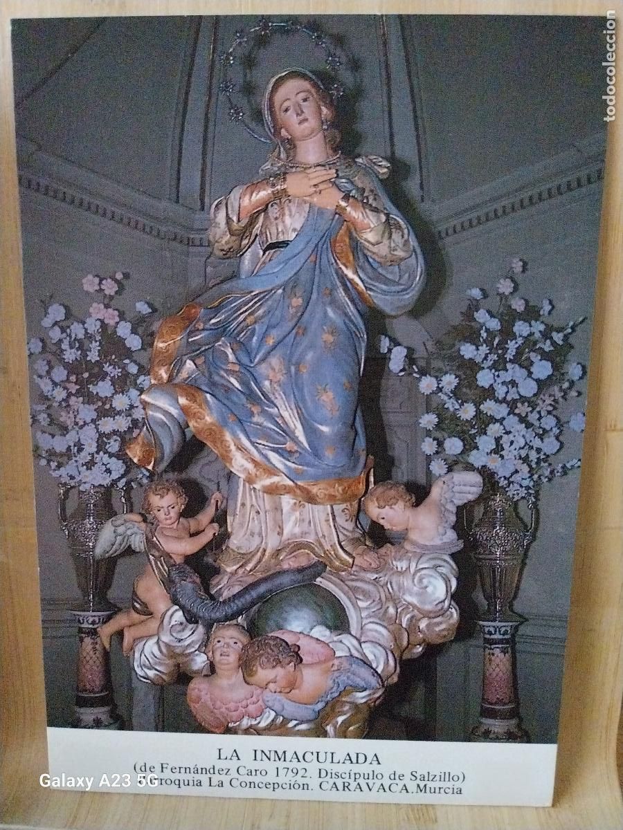 Postales: CARAVACA VIRGEN DE LA INMACULADA NTRA SRA MURCIA TARJETA DORSO ORACION TAMA&Ntilde;O POSTAL