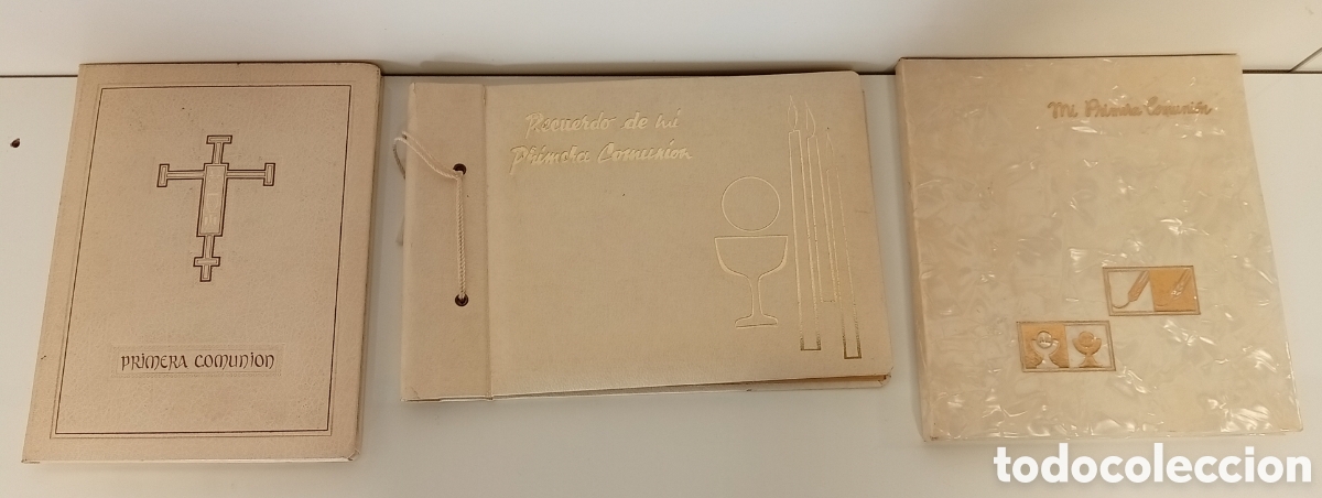 Postales: .SET DE 3 LIBRETAS DE PRIMERA COMUNION RECUERDOS