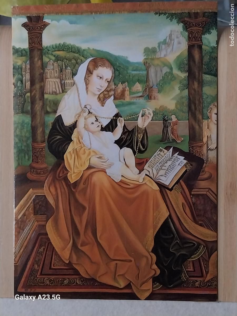 Postales: VIRGEN CON NI&Ntilde;O MONASTERIO SANTA CLARA TARJETA MERINO TAMA&Ntilde;O POSTAL *