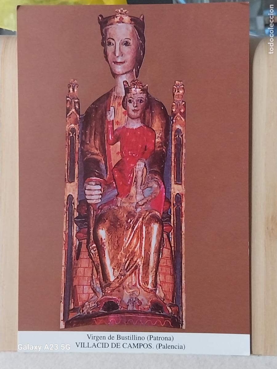 Postales: VILLACID DE LOS CAMPOS VIRGEN DE BUSTILLINO PALENCIA TARJETA DORSO BLANCO TAMA&Ntilde;O POSTAL