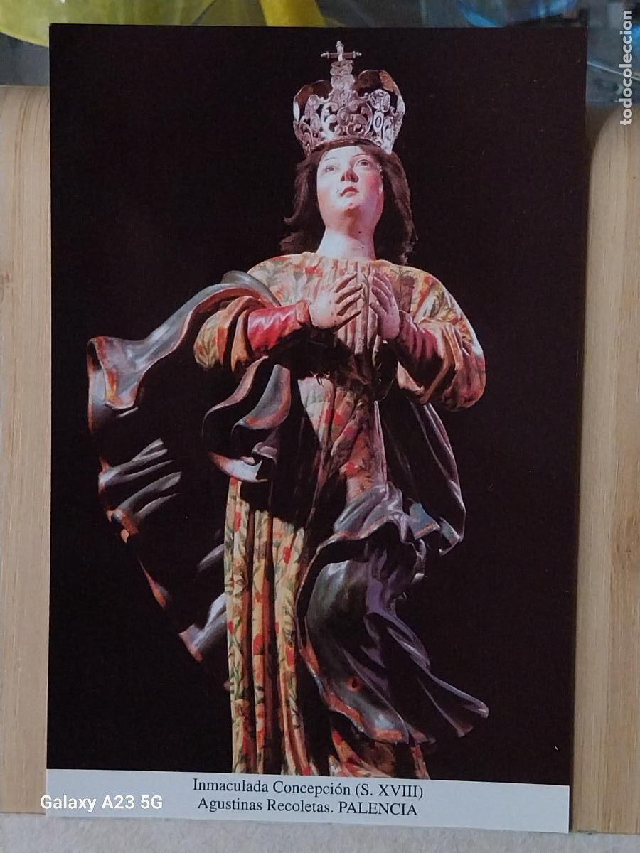 Postales: VIRGEN INMACULADA NTRA SRA AGUSTINAS RECOLETAS PALENCIA TARJETA DORSO BLANCO TAMA&Ntilde;O POSTAL