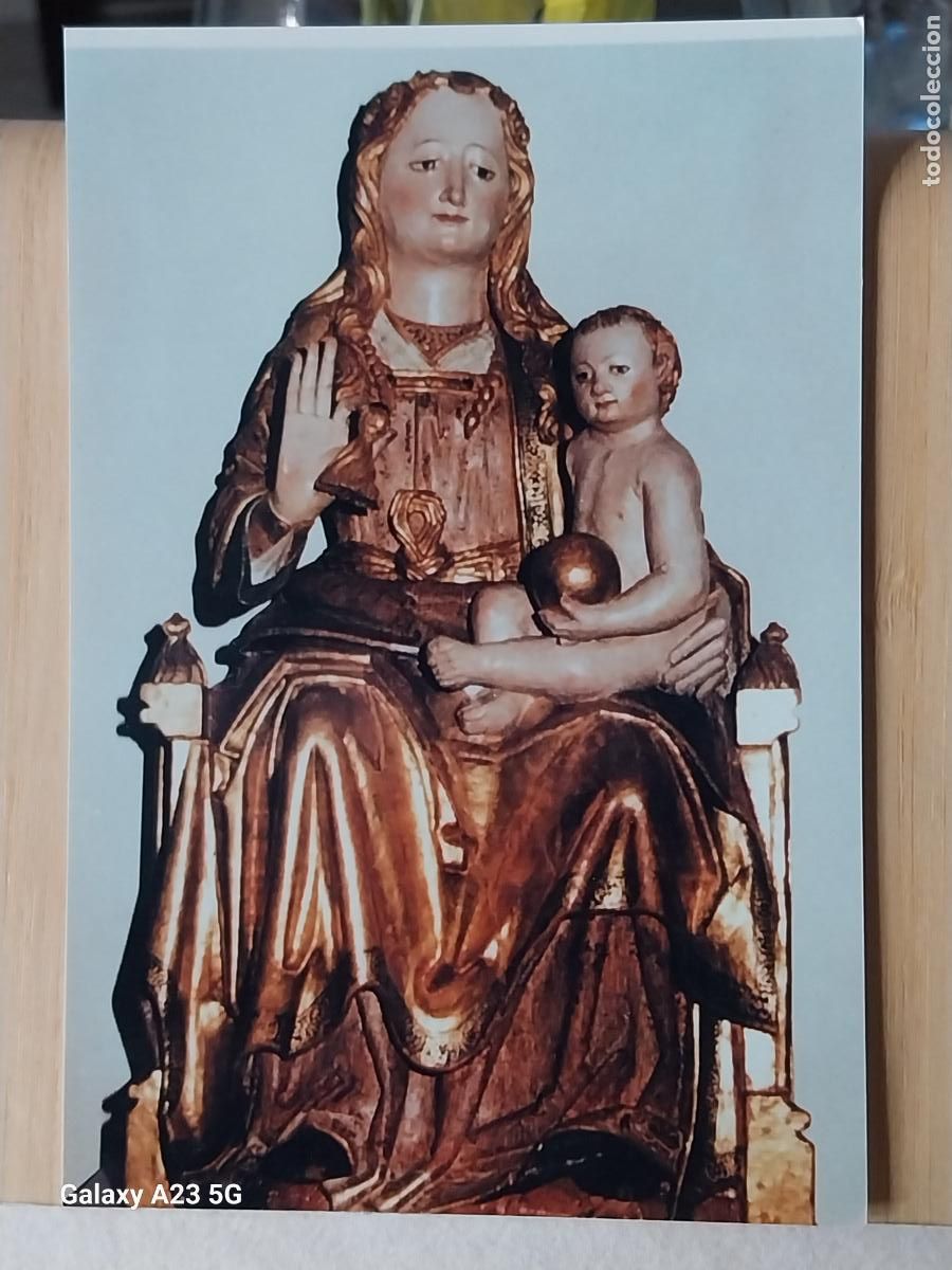 Postales: BECERRIL DE CAMPOS PALENCIA VIRGEN SEDENTE FOTO PARTICULAR TAMA&Ntilde;O POSTAL A&Ntilde;OS 90