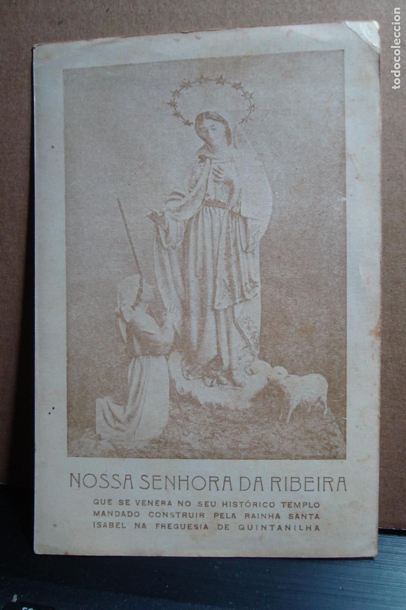 Postales: ANTIGUA ESTAMPA RELIGIOSA. VERSOS NOSSA SENHORA DA RIBEIRA. PORTUGAL