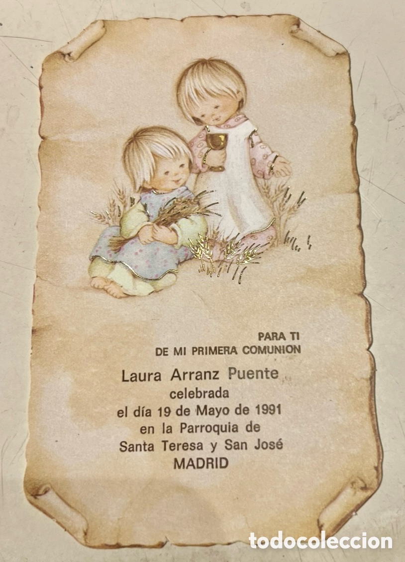 Postales: Estampa Religiosa. Primera Comuni&oacute;n. Parroquia Santa Teresa y San Jos&eacute;. Madrid. 1991.