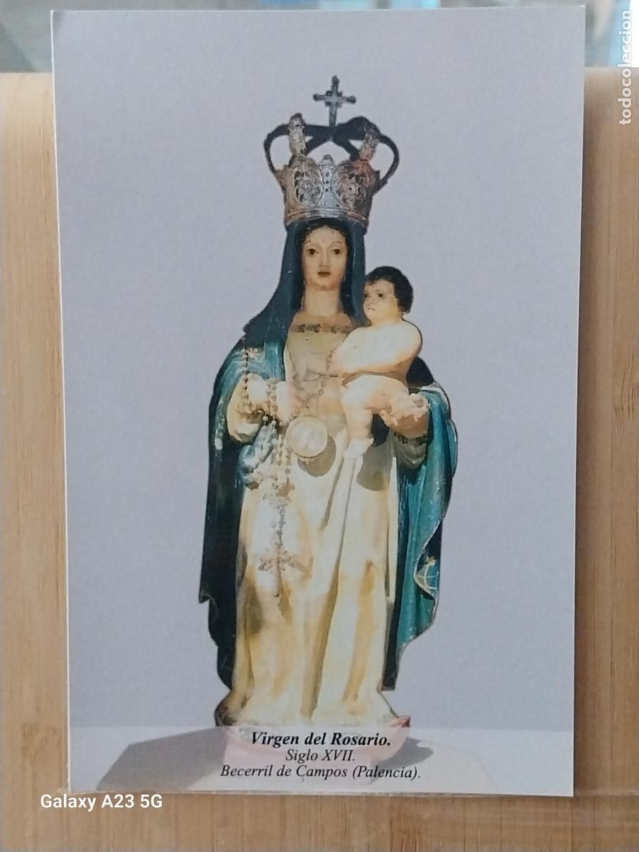 Postales: BECERRIL DE CAMPOS VIRGEN NTRA SRA DEL ROSARIO PALENCIA TARJETA DORSO BLANCO TAMA&Ntilde;O POSTAL