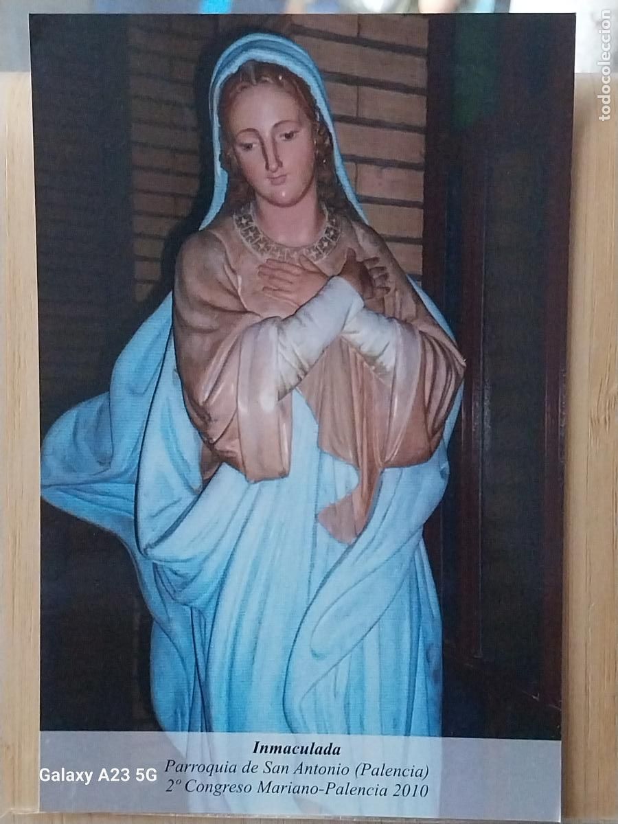Postales: SAN ANTONIO VIRGEN NTRA SRA INMACULADA PALENCIA TARJETA DORSO BLANCO TAMA&Ntilde;O POSTAL