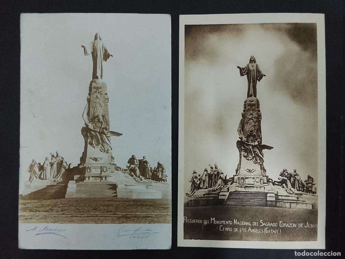 Postales: Lote de 2 postales del Monumento Nacional al Sagrado Coraz&oacute;n de Jes&uacute;s, Cerro de los &Aacute;ngeles