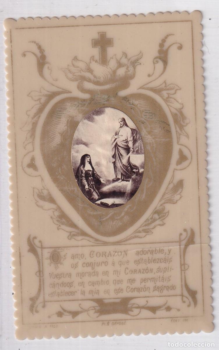 Postales: Curiosa estampa de celuloide con fotograf&iacute;a 11 x 7 cm