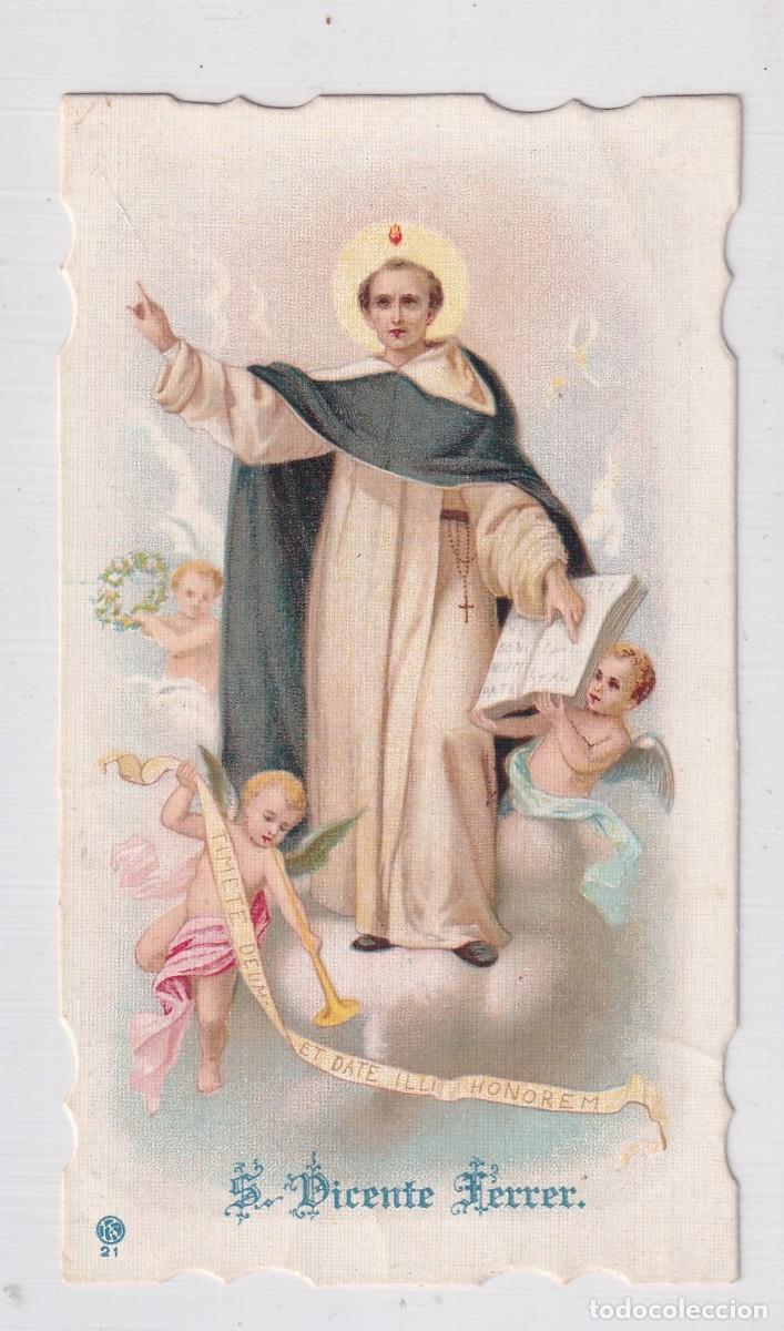 Postales: Antigua estampa de San Vicente Ferrer. Unos 12 x 7 cm