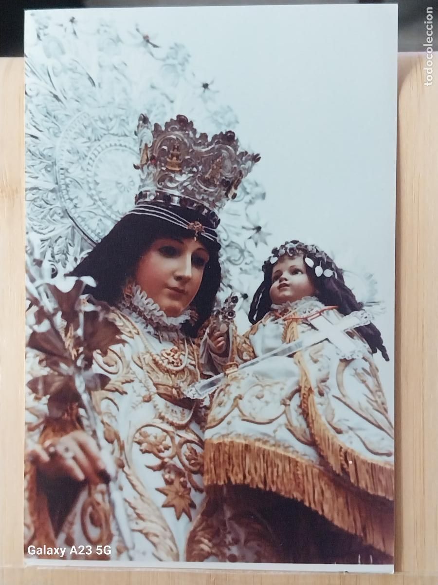 Postales: VIRGEN NTRA SRA CON NI&Ntilde;O PELO LARGO POR DETERMINAR FOTO PARTICULAR TAMA&Ntilde;O POSTAL PAPEL FINO
