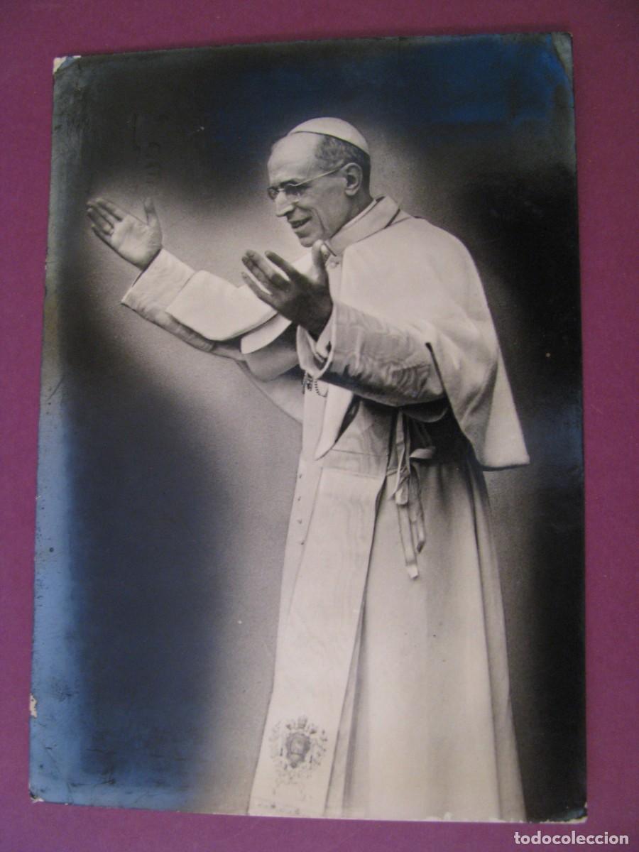 Postales: POSTAL FOTOGR&Aacute;FICA DEL PAPA PIO XII. CIRCULADA 1962