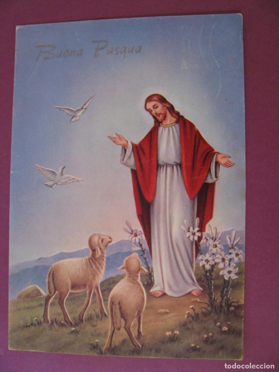 Postales: POSTAL RELIGIOSA. BUONA PASQUA. ITALIA. CIRCULADA 1973