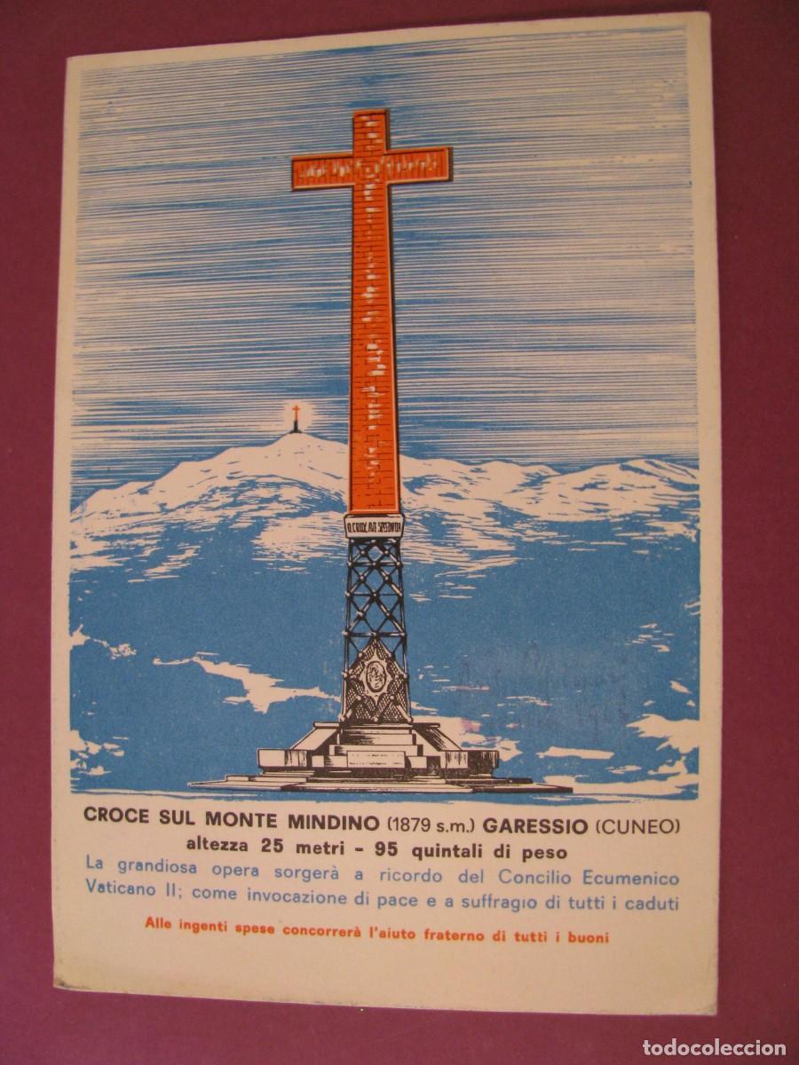 Postales: POSTAL RELIGIOSA. CROCE SUL MONTE MINDINO GARESSIO CUNEO ITALIA - CON POEMA EN REVERSO