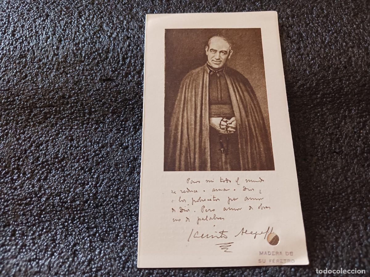 Postales: estampa diptica, breve biografia dejacinto alegre y pujals, con reliquia