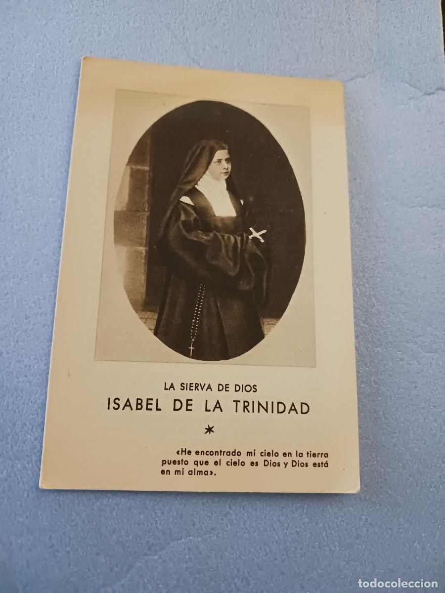 Postales: estampa diptica, sor isabel de la trinidad, 1952