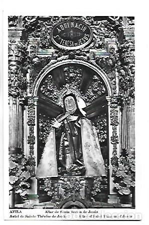 Postales: ALTAR DE SANTA TERESA DE JESUS.- AVILA
