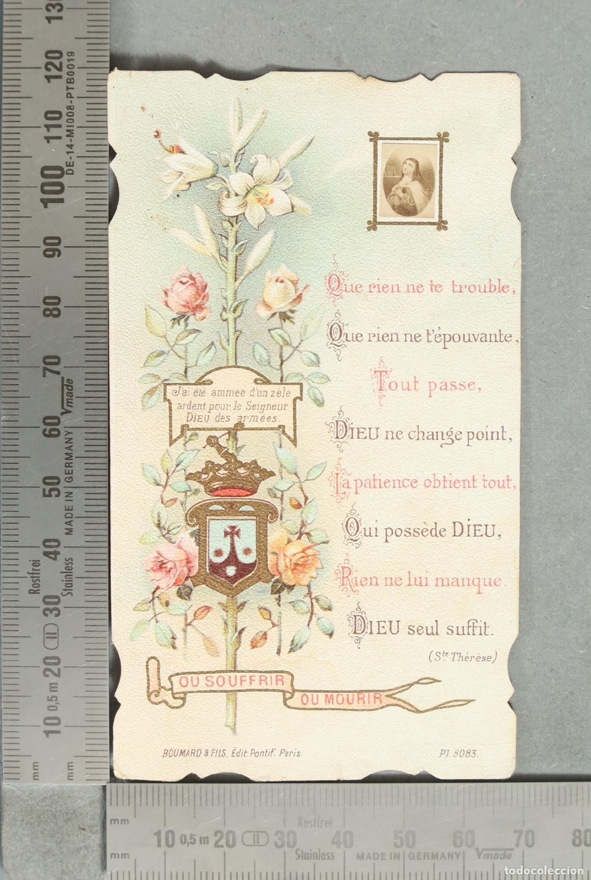 Postales: ESTAMPA. Que rien ne te trouble - Sainte Th&eacute;r&egrave;se - Boumard & Fils