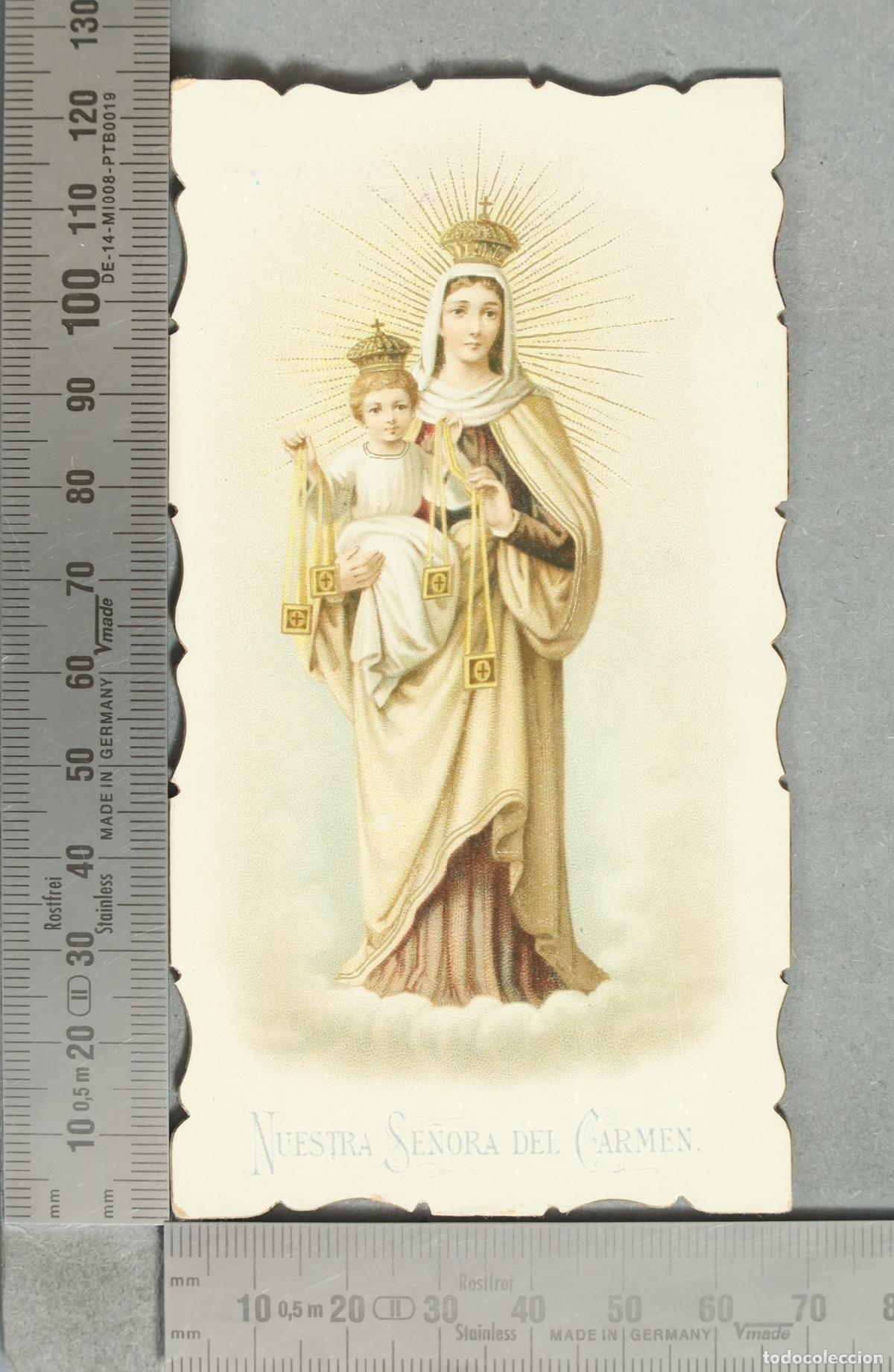 Postales: ESTAMPA. Nuestra Se&ntilde;ora del Carmen. con oracion