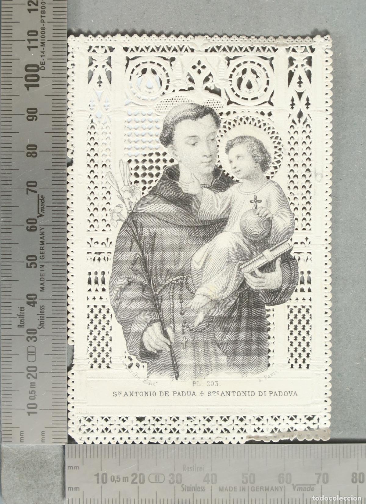 Postales: ESTAMPA. San Antonio de Padua - Lamarche. CON ORACION