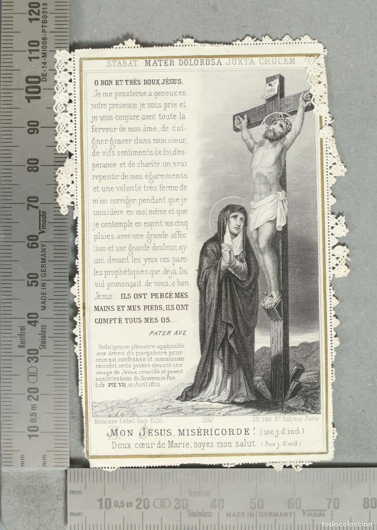 Postales: ESTAMPA. Stabat Mater Dolorosa Juxta Crucem - Mon J&eacute;sus, Mis&eacute;ricorde!