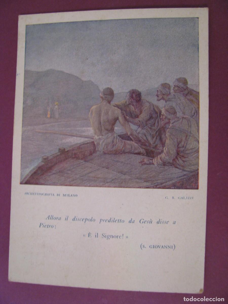 Postales: POSTAL RELIGIOSA. GIOVANNI BATTISTA GALIZZI. ILUSTRACI&Oacute;N EVANGELIO SAN JUAN. ARCHETIPOGRAFIA MILANO