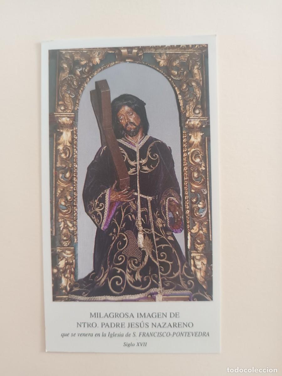 Postales: ESTAMPA MILAGROSA IMAGEN DE NTRO. PADRE JES&Uacute;S NAZARENO - ORACI&Oacute;N (REVERSO)
