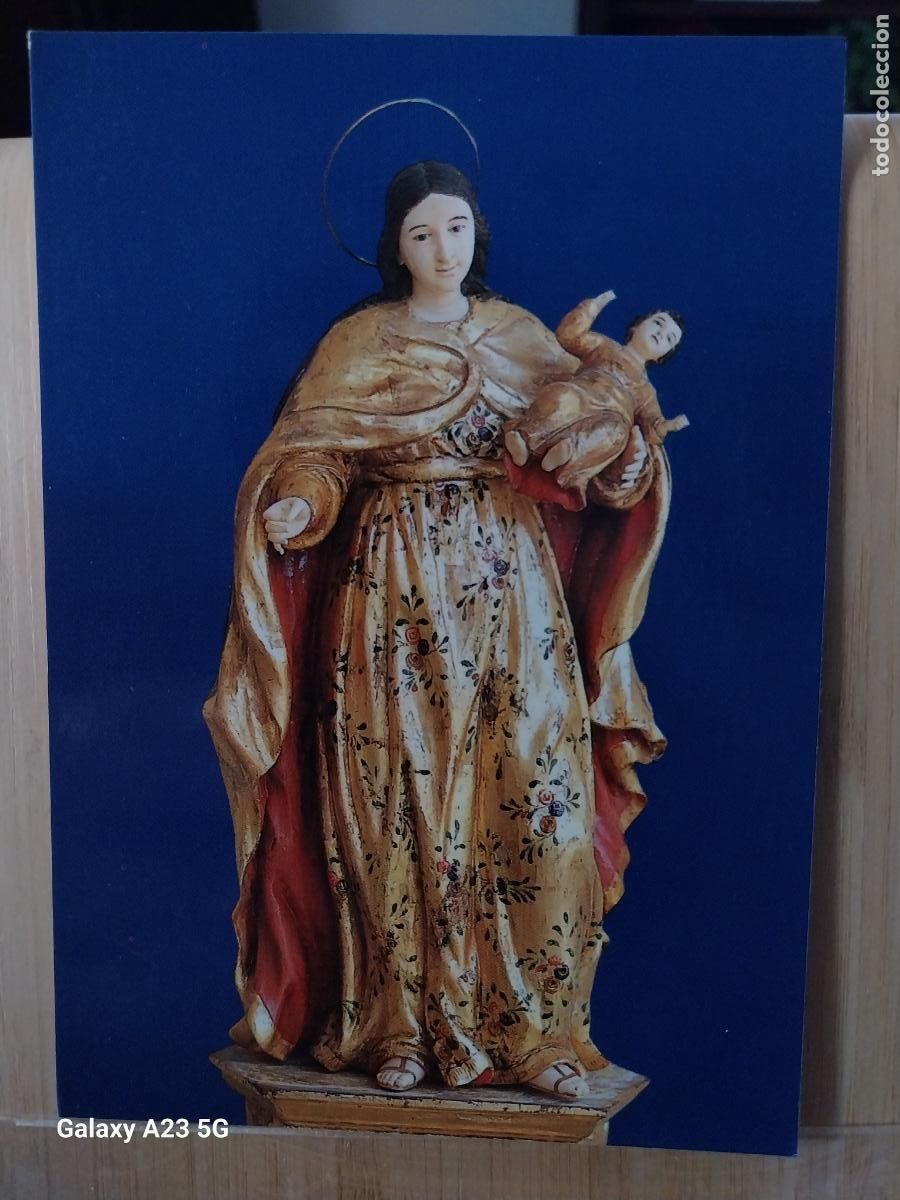 Postales: LARRION VIRGEN NTRA SRA TALLA BARROCA CON NI&Ntilde;O NAVARRA ED PAGSA A&Ntilde;OS 80 SC ORIGINAL
