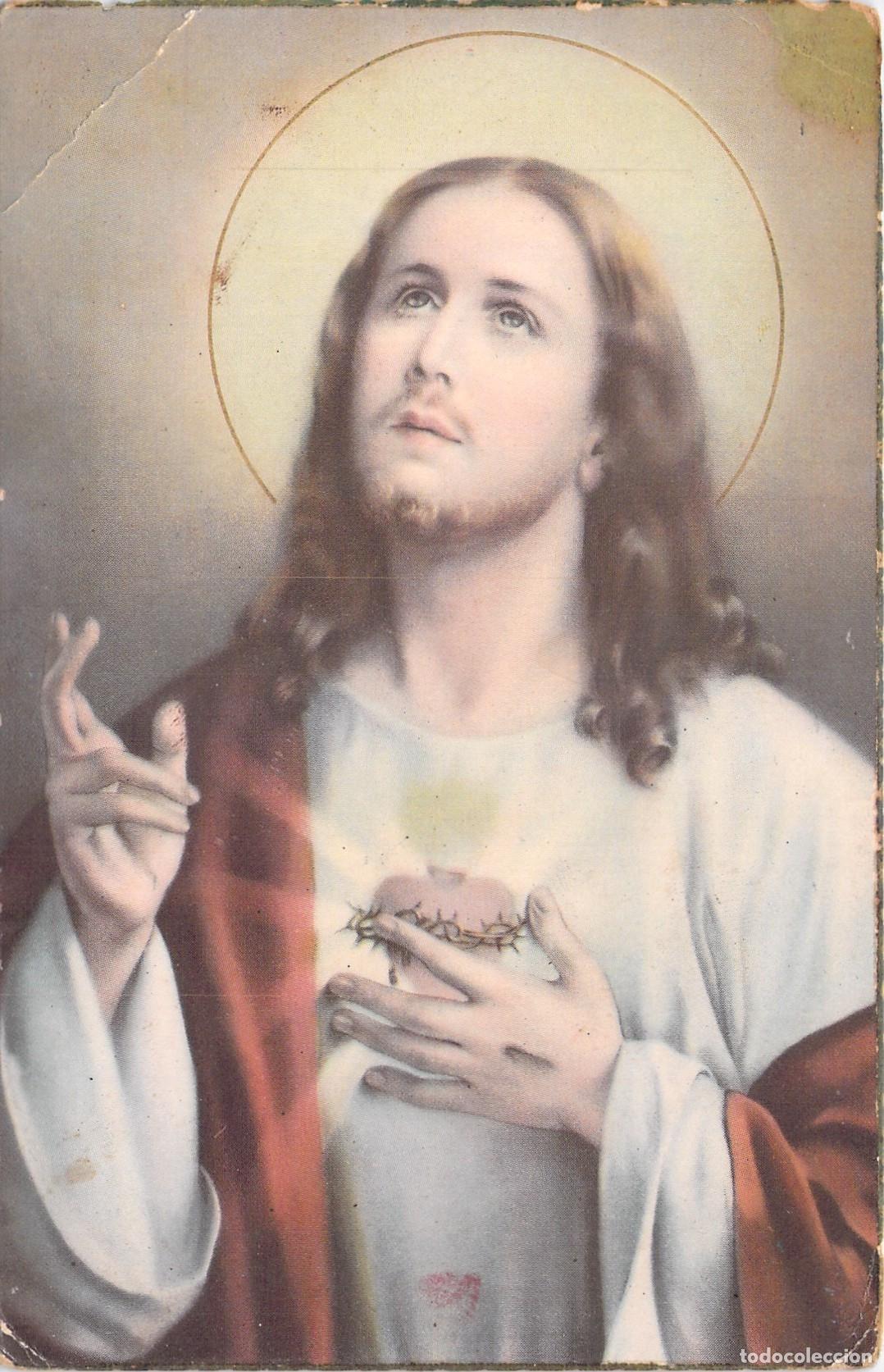 Postales: Postal con ilustraci&oacute;n del Sagrado Coraz&oacute;n de Jes&uacute;s