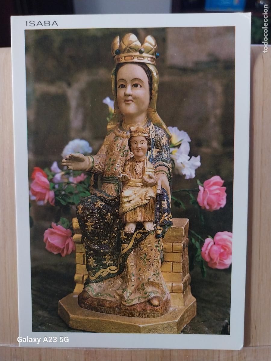 Postales: ISABA VIRGEN NTRA SRA DE IDOYA CON NI&Ntilde;O NAVARRA ED SICILIA 20 A&Ntilde;O 1985 SC ORIGINAL