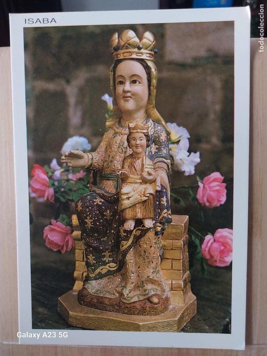 Postales: ISABA VIRGEN NTRA SRA DE IDOYA CON NI&Ntilde;O NAVARRA ED SICILIA 20 A&Ntilde;O 1985 SC ORIGINAL +