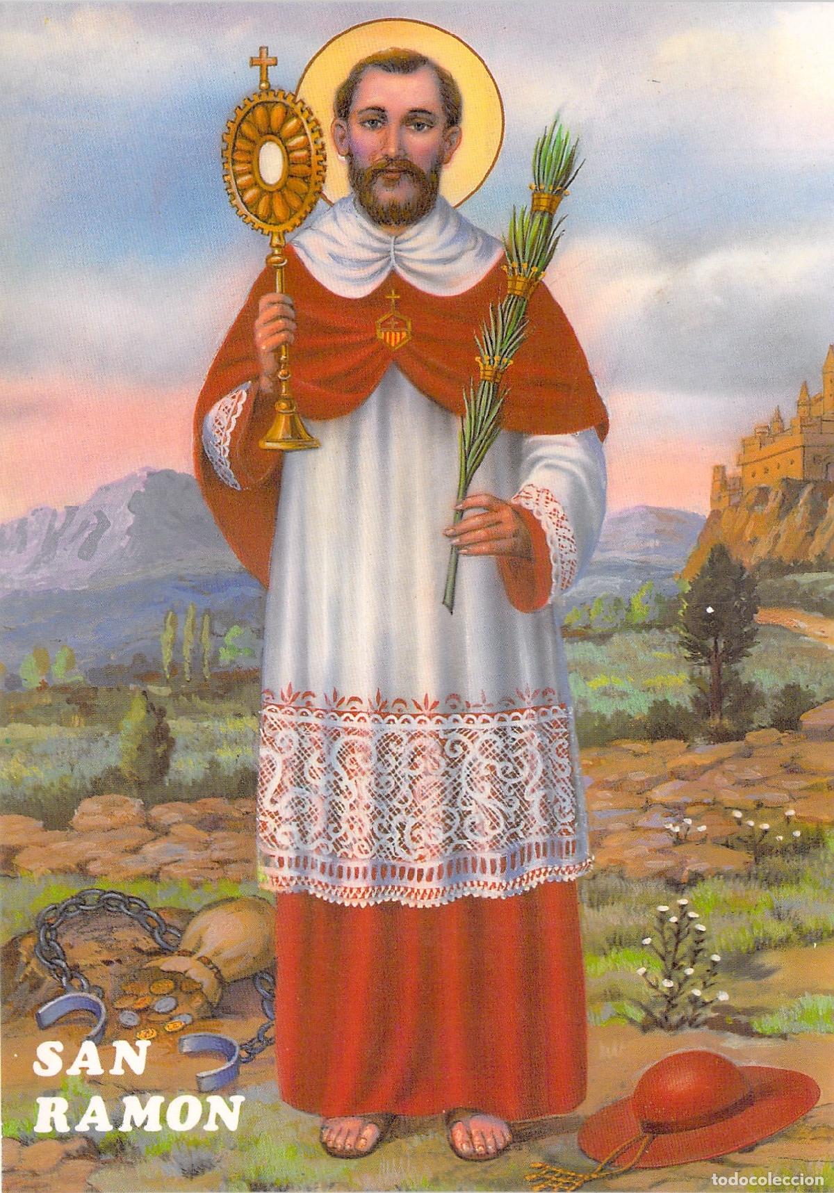 Postales: Postal de San Ram&oacute;n Nonato, iconograf&iacute;a religiosa