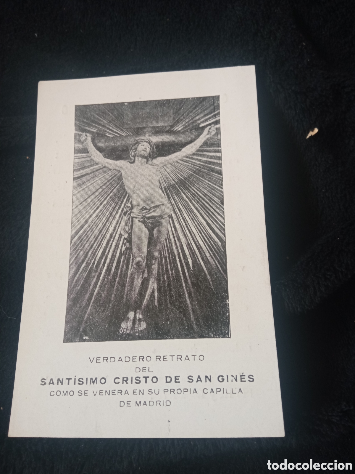 Postales: Antiguo recordatorio, Sant&iacute;simo Cristo de San Gines, Madrid