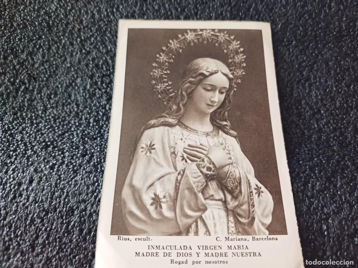 Postales: estampa, inmaculada virgen maria, rius escult.