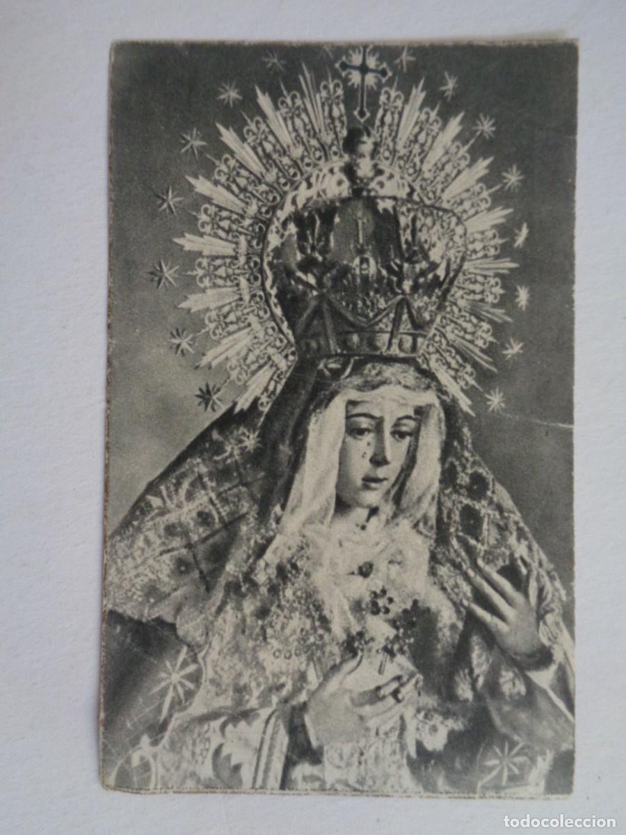 Postales: PARTE DE UN RECORDATORIO DE DIFUNTO CON IMAGEN DE LA MACARENA , A&Ntilde;OS 30 - 40