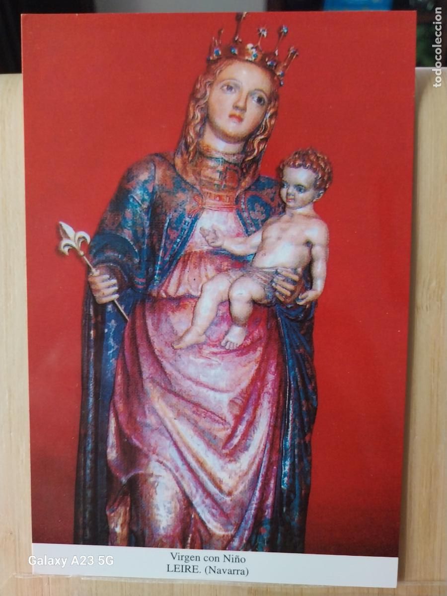 Postales: LEIRE VIRGEN NTRA SRA LEYRE CON NI&Ntilde;O NAVARRA TARJETA DORSO BLANCO TAMA&Ntilde;O POSTAL