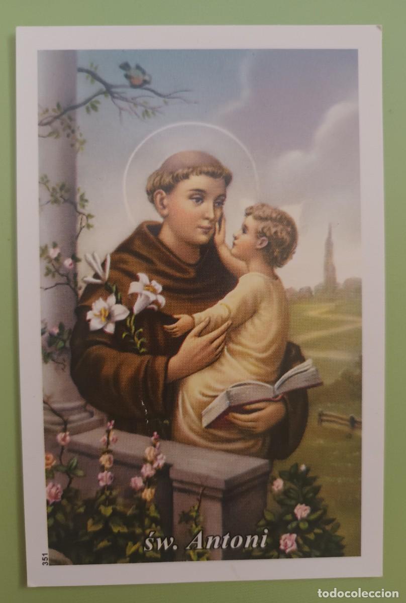 Postales: ESTAMPA SAN ANTONIO DE PADUA (POLONIA) - ORACION (REVERSO)