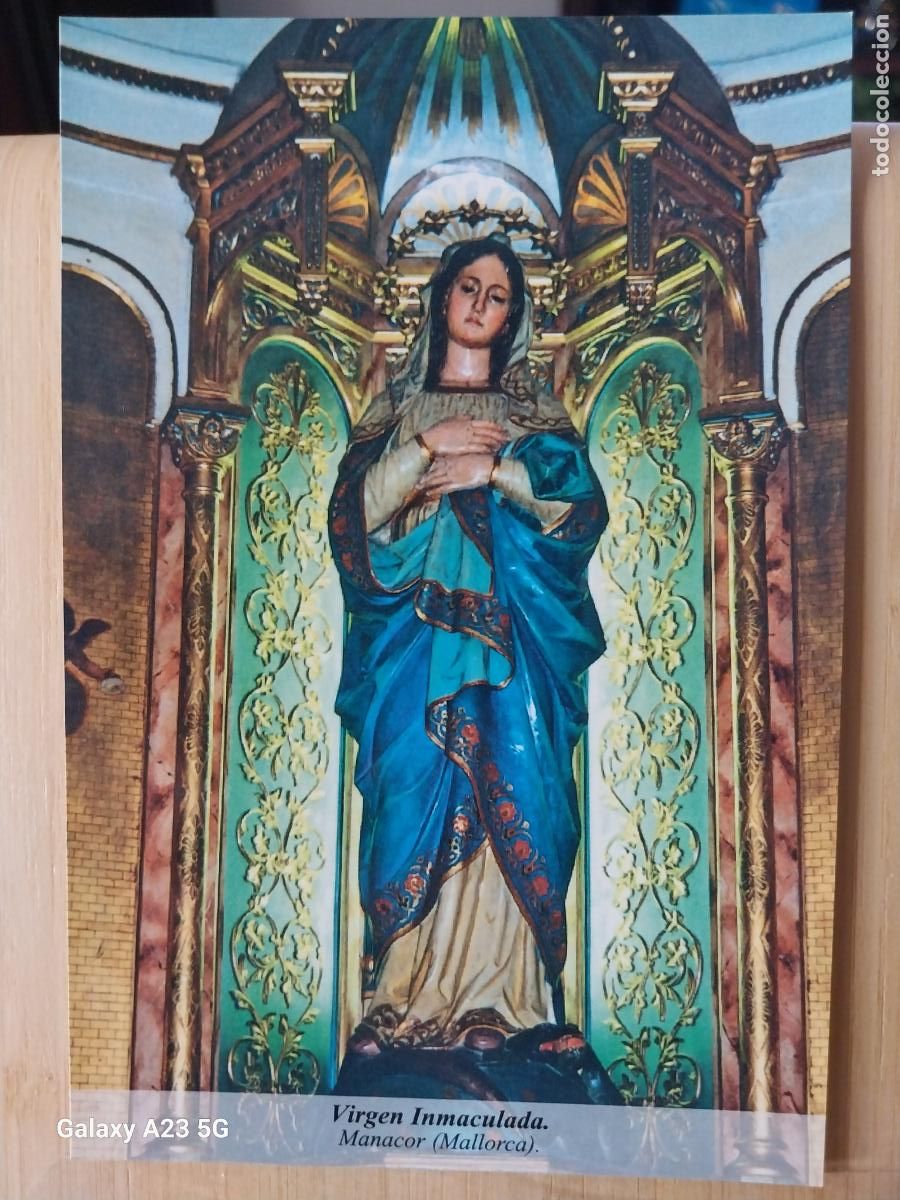 Postales: MANACOR VIRGEN NTRA SRA DE LA INMACULADA MALLORCA TARJETA DORSO BLANCO TAMA&Ntilde;O POSTAL