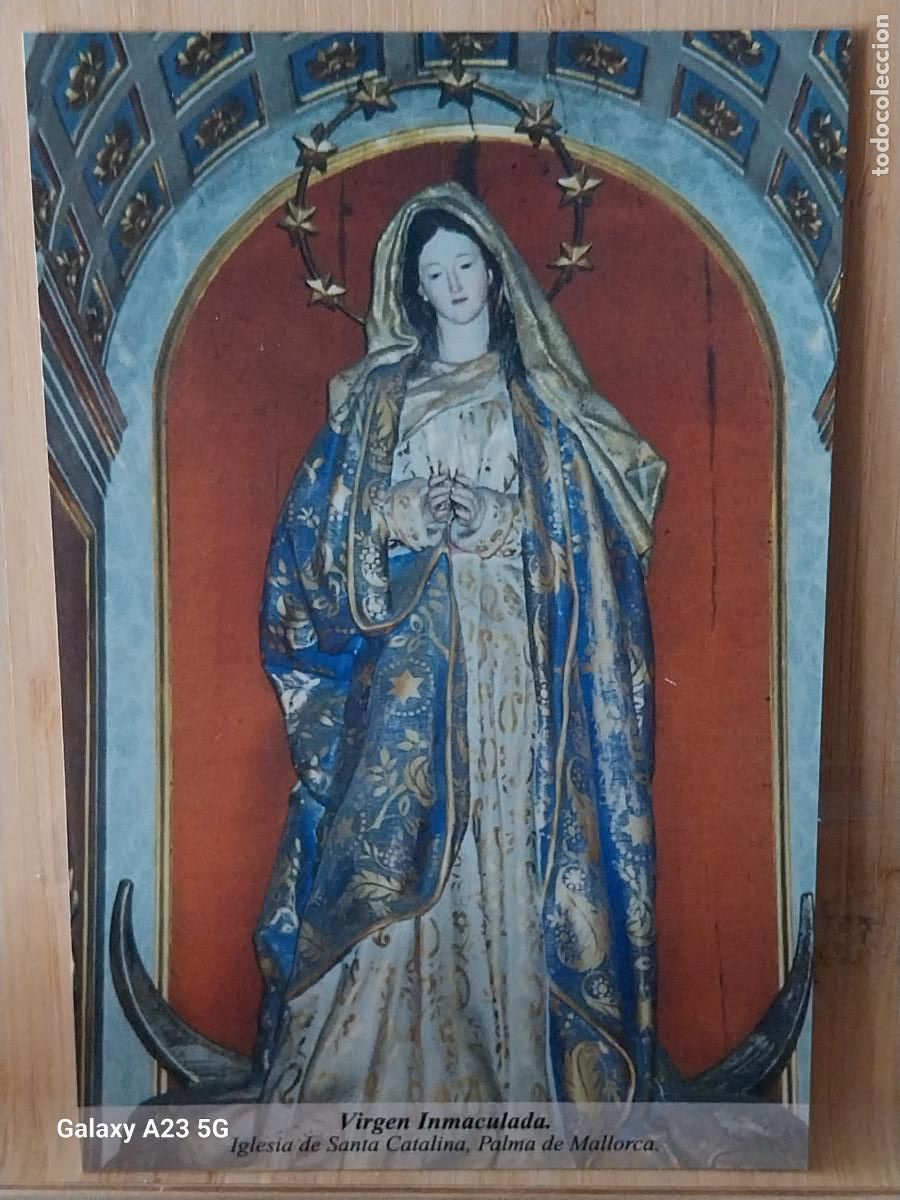 Postales: SANTA CATALINA VIRGEN NTRA SRA INMACULADA MALLORCA TARJETA DORSO BLANCO TAMA&Ntilde;O POSTAL