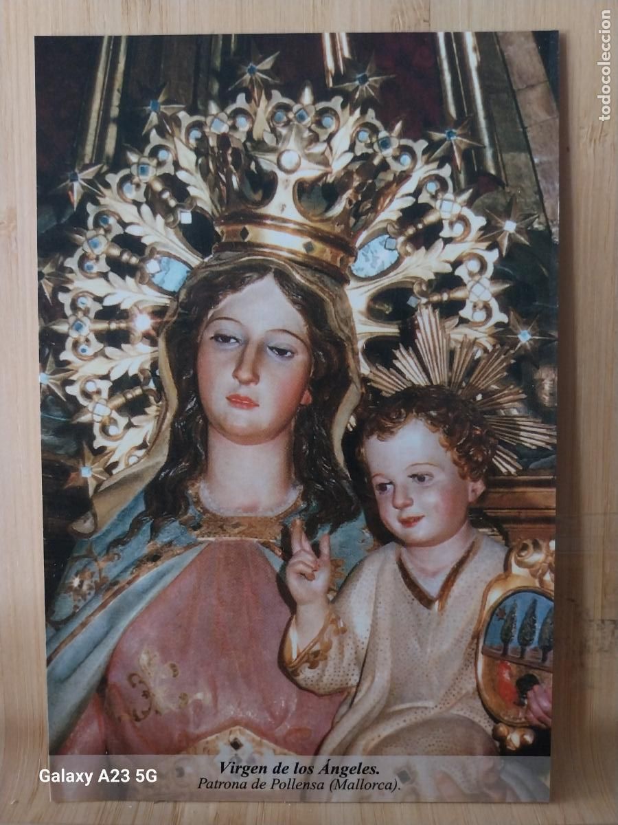 Postales: POLLENSA VIRGEN NTRA SRA DE LOS ANGELES MALLORCA TARJETA DORSO BLANCO TAMA&Ntilde;O POSTAL