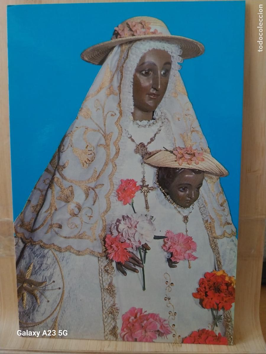 Postales: VILLAHERMOSA VIRGEN NTRA SRA DE LA CARRASCA CIUDAD REAL ED AZUL A&Ntilde;O 1981 SC ORIGINAL