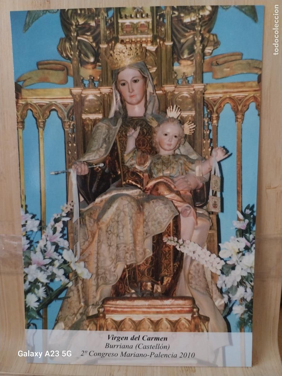 Postales: BURRIANA VIRGEN NTRA SRA DEL CARMEN CASTELLON TARJETA DORSO BLANCO TAMA&Ntilde;O POSTAL