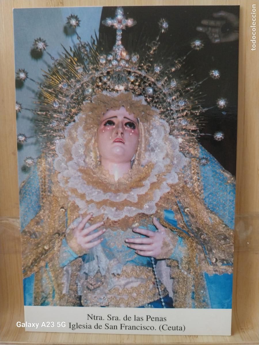 Postales: SAN FRANCISCO VIRGEN NTRA SRA DE LAS PENAS CEUTA ++ TARJETA DORSO BLANCO TAMA&Ntilde;O POSTAL