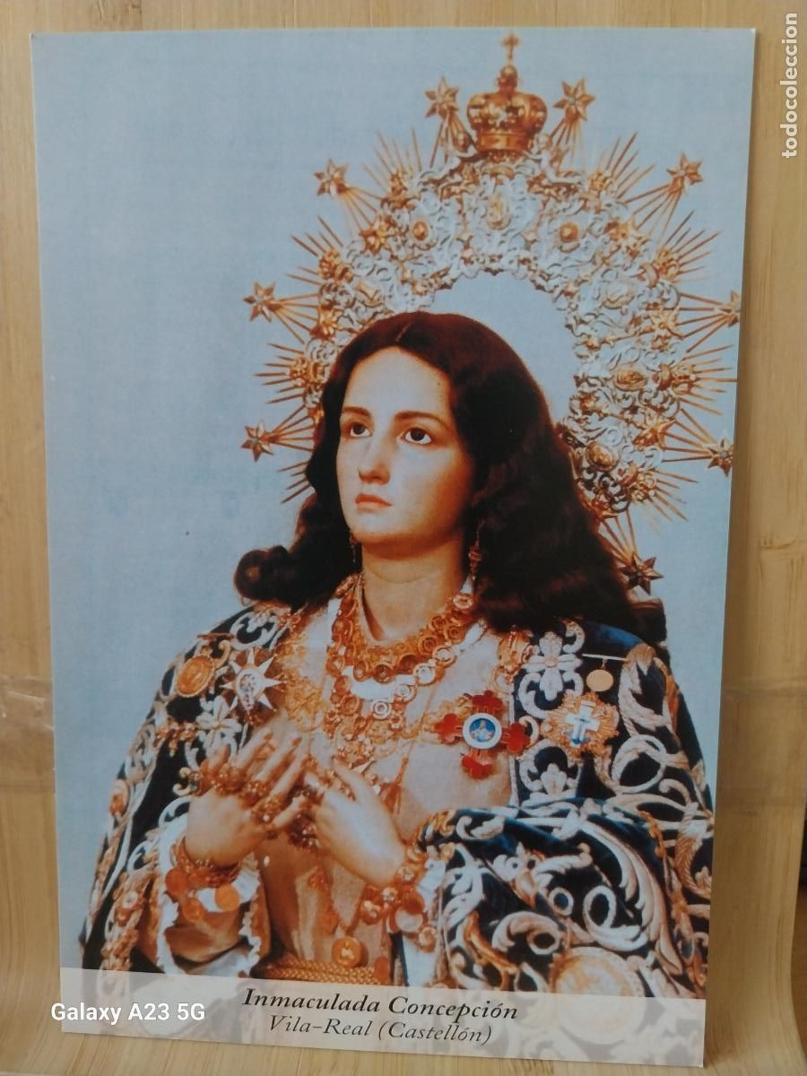 Postales: VILA REAL VIRGEN NTRA SRA INMACULADA CONCEPCION CASTELLON ++ TARJETA DORSO BLANCO TAMA&Ntilde;O POSTAL