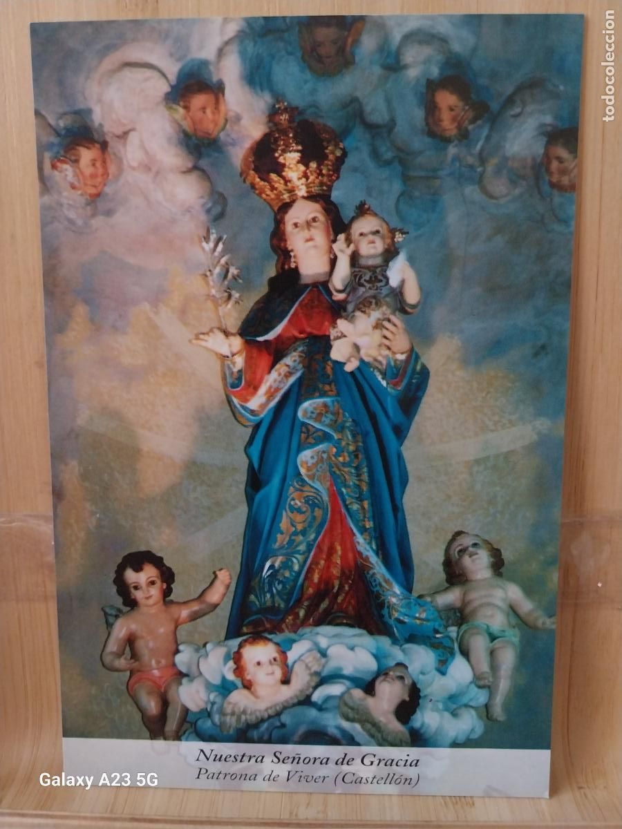 Postales: VIVER VIRGEN NTRA SRA DE GRACIA CASTELLON ++ TARJETA DORSO BLANCO TAMA&Ntilde;O POSTAL