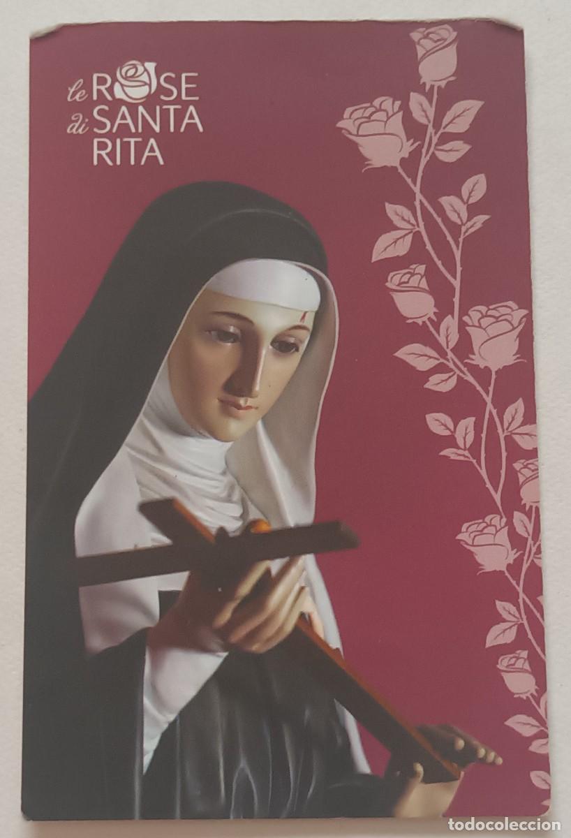 Postales: ESTAMPA LA ROSE DI SANTA RITA (ITALIA) - ORACION (REVERSO)