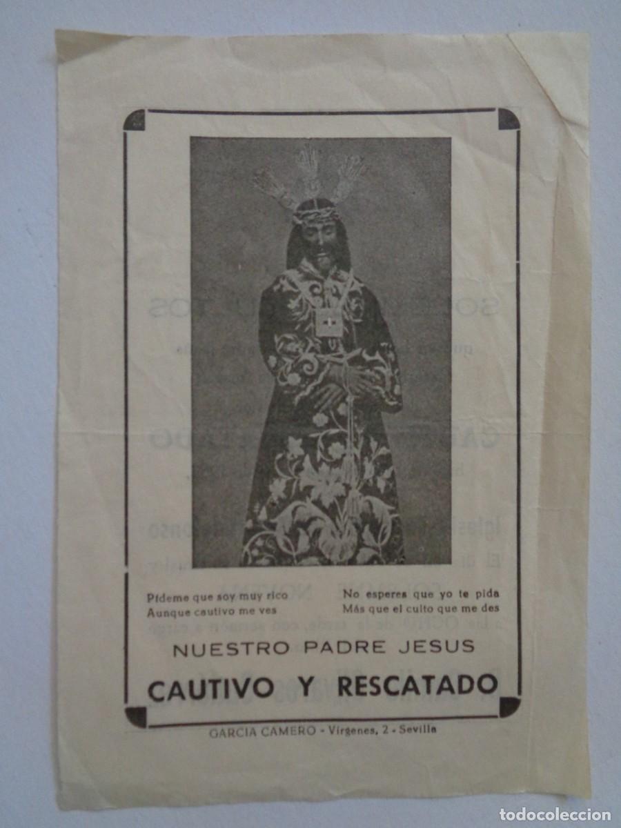 Postkarten: PASQUIN SOLEMNES CULTOS NTRO. PADRE JESUS CAUTIVO Y RESCATADO. IGLESIA S. ILDEFONSO. SEVILLA 1967