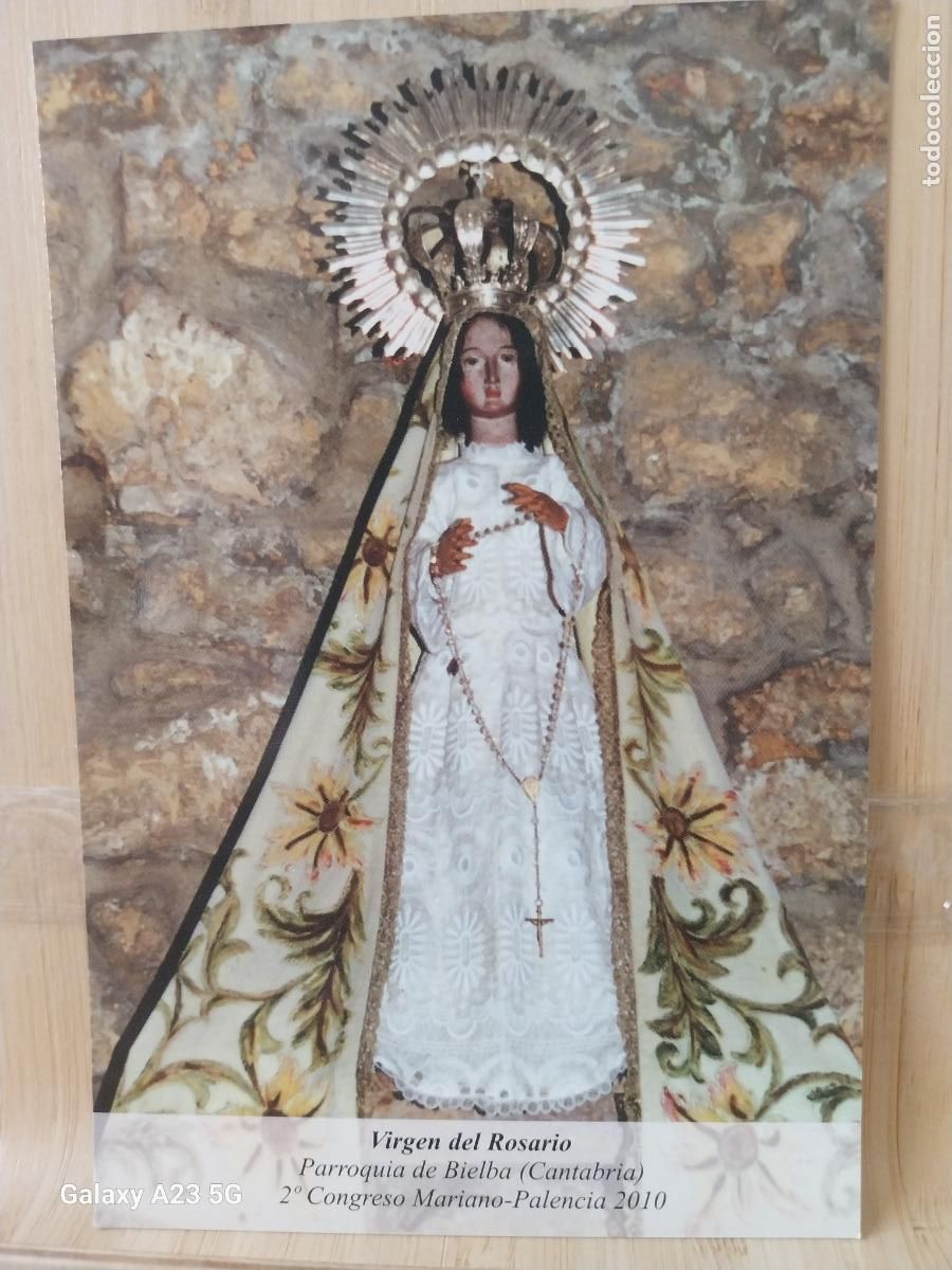 Postales: BIELBA VIRGEN NTRA SRA DEL ROSARIO CANTABRIA TARJETA TAMA&Ntilde;O POSTAL DORSO BLANCO