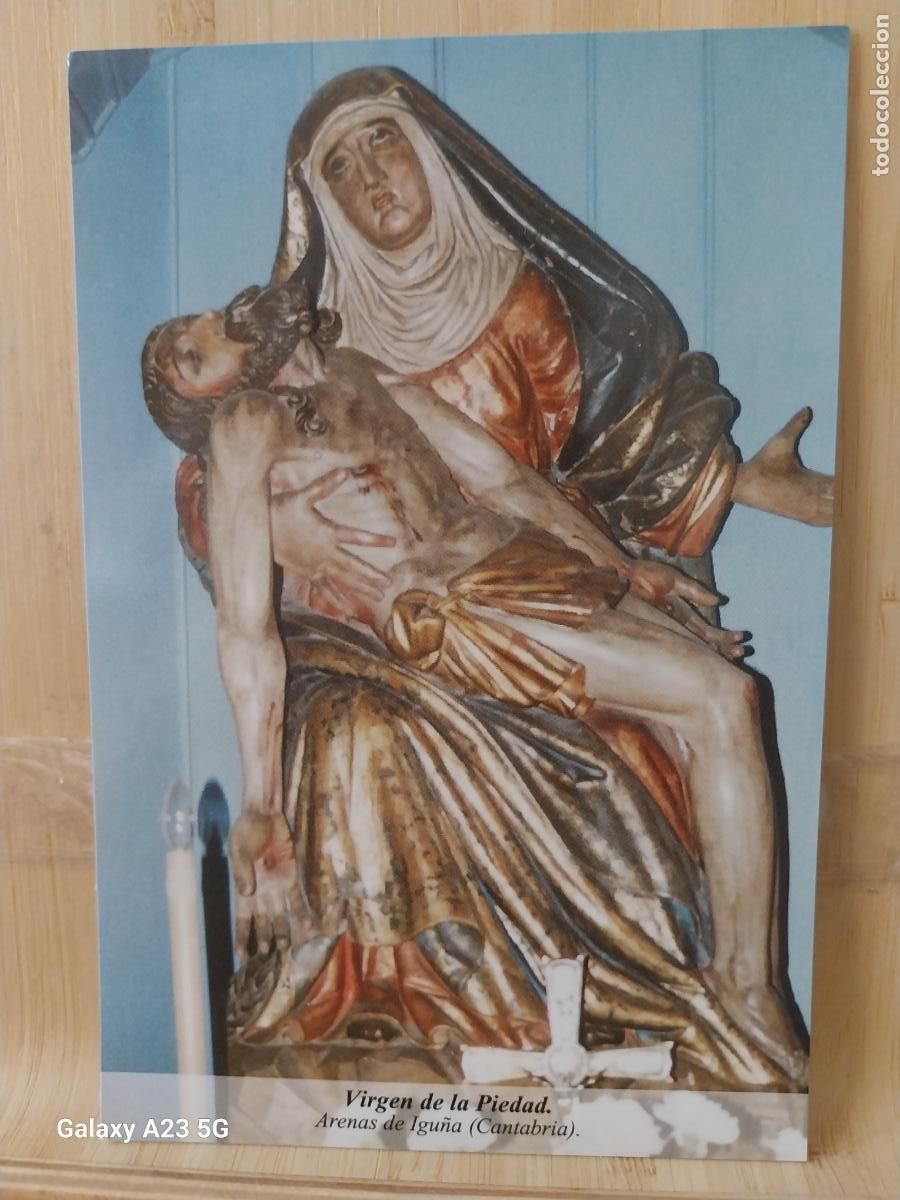 Postales: ARENAS DE IGU&Ntilde;A VIRGEN NTRA SRA DE LA PIEDAD CANTABRIA TARJETA TAMA&Ntilde;O POSTAL DORSO BLANCO